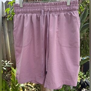 LEG3ND Dusty Rose Drawstring Athletic Shorts Size: Large